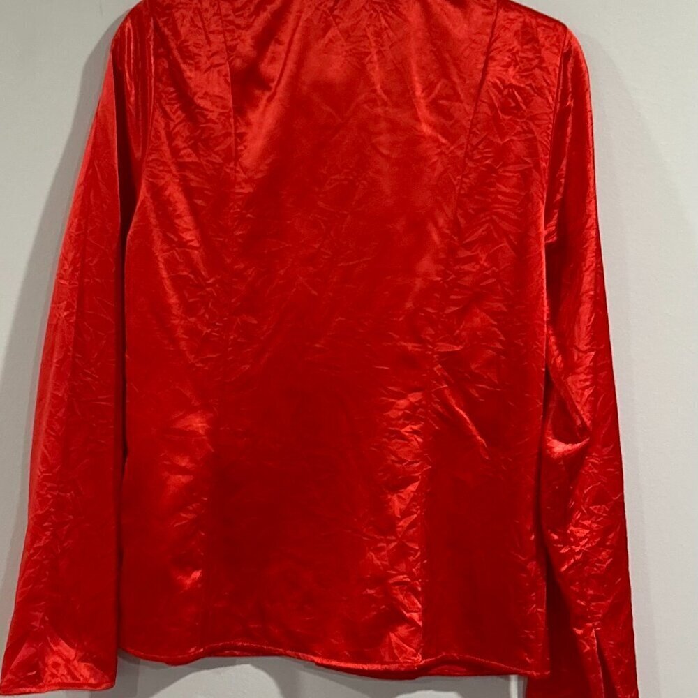 Free People Star Eyes Crinkle Top Size M in Retro Red - Picture 7 of 7